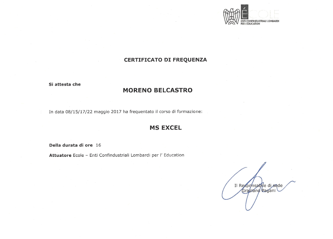 certificato